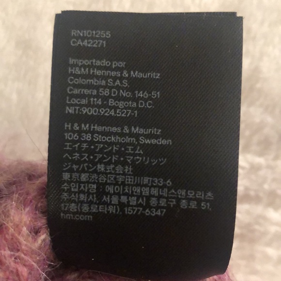 NWT wool-blend, cropped, plum, full-sleeve sweater, chunky rib sweater from H&M - Picture 7 of 12